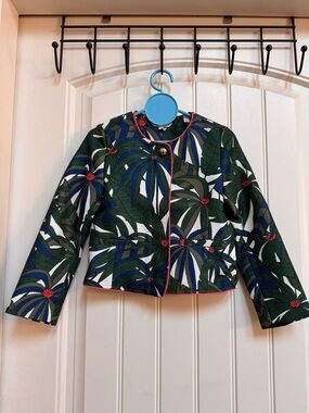 Little Marc Jacobs Green Floral Jacket. Size 6